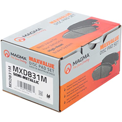 MAGMA MaxValue MXD831M Semi-Metallic Brake Pads, Front