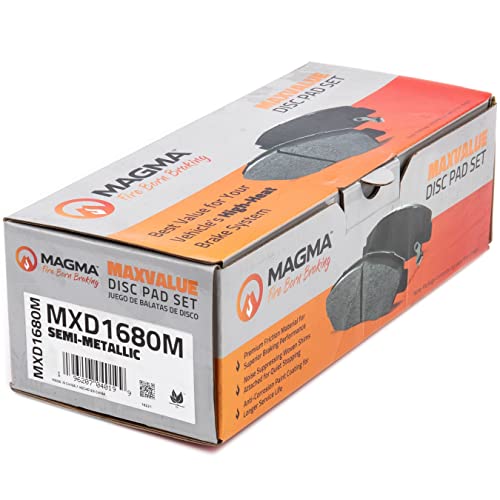 MAGMA MaxValue MXD1680M Semi-Metallic Brake Pads, Front