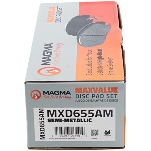 MAGMA MaxValue MXD655AM Semi-Metallic Brake Pads, Front