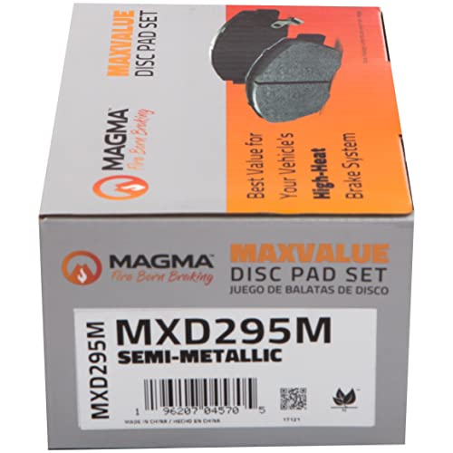 MAGMA MaxValue MXD295M Semi-Metallic Brake Pads, Rear
