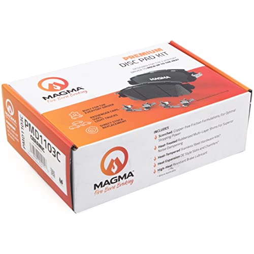 MAGMA Premium PMD1103C Ceramic Brake Pads, Rear