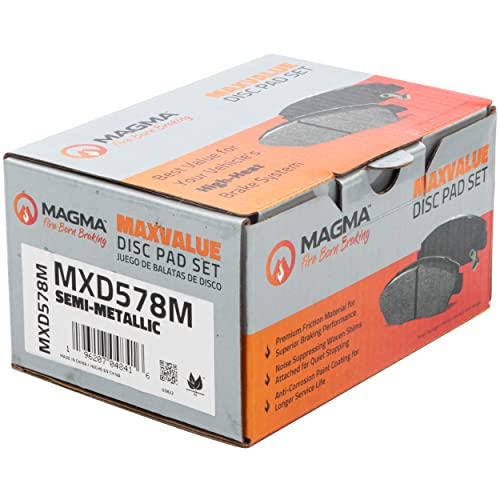 MAGMA MaxValue MXD578M Semi-Metallic Brake Pads, Front
