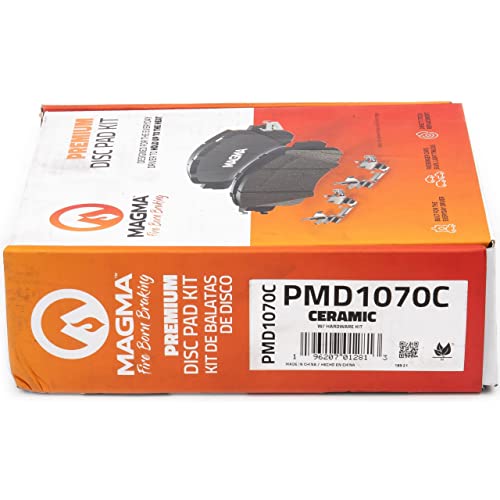 MAGMA Premium PMD1070C Ceramic Brake Pads, Front