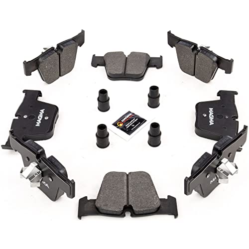 MAGMA Premium PMD1289M Semi-Metallic Brake Pads, Front