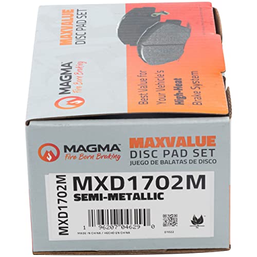 MAGMA MaxValue MXD1702M Semi-Metallic Brake Pads, Front