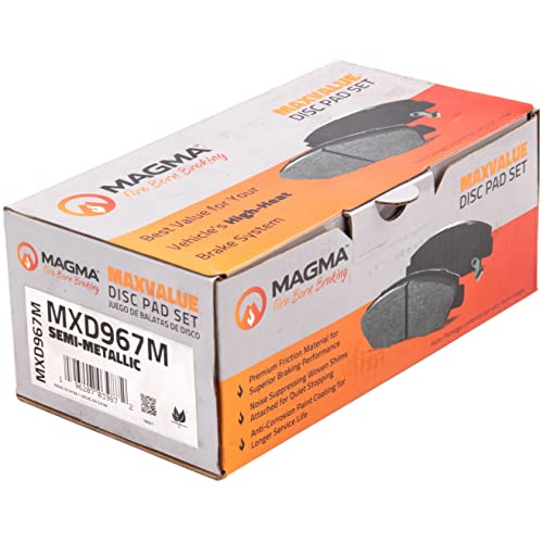 MAGMA MaxValue MXD967M Semi-Metallic Brake Pads, Rear