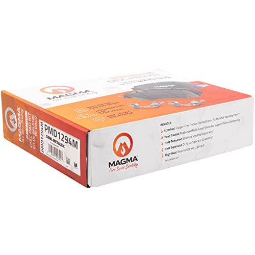 MAGMA Premium PMD1294M Semi-Metallic Brake Pads, Front