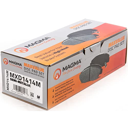 MAGMA MaxValue MXD1414M Semi-Metallic Brake Pads, Front
