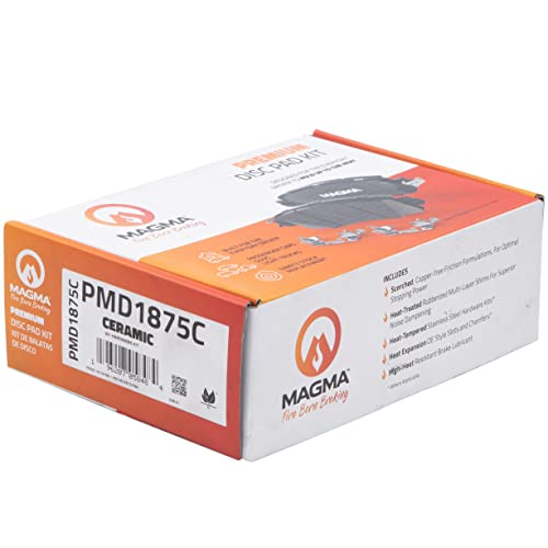 MAGMA Premium PMD1875C Ceramic Brake Pads, Front
