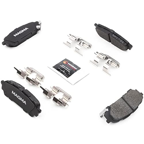 MAGMA Premium PMD1004M Semi-Metallic Brake Pads, Rear