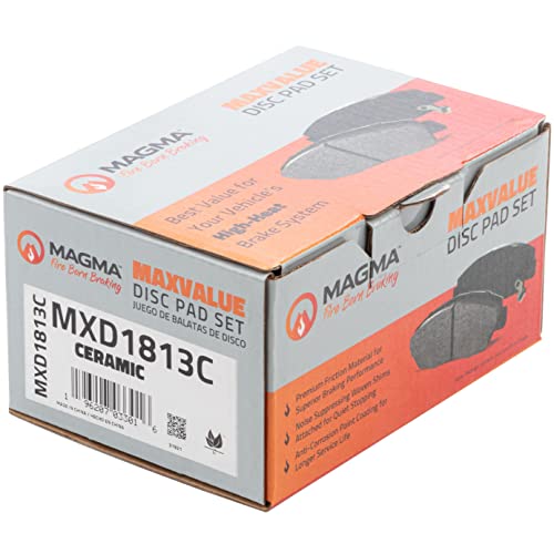 MAGMA Fire Born Braking MaxValue Ceramic Brake Pads MXD1813C, Rear