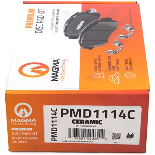MAGMA Premium PMD1114C Ceramic Brake Pads, Rear
