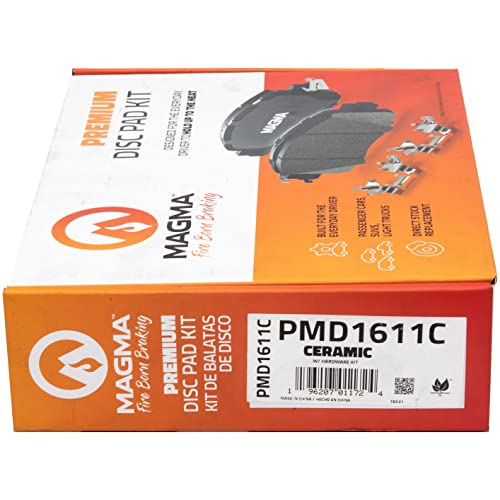MAGMA Premium PMD1611C Ceramic Brake Pads, Front