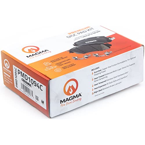 MAGMA Premium PMD1094C Ceramic Brake Pads, Front