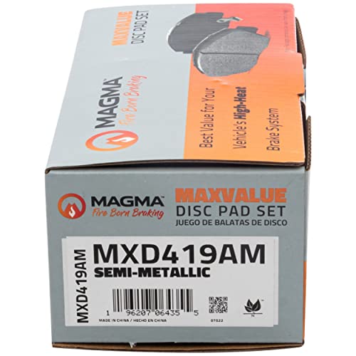 MAGMA MaxValue MXD419AM Semi-Metallic Brake Pads, Front