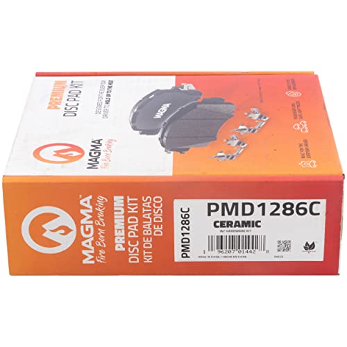 MAGMA Premium PMD1286C Ceramic Brake Pads, Front