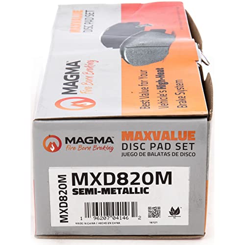 MAGMA MaxValue MXD820M Semi-Metallic Brake Pads, Front