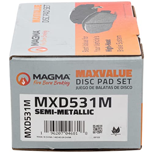 MAGMA MaxValue MXD531M Semi-Metallic Brake Pads, Front