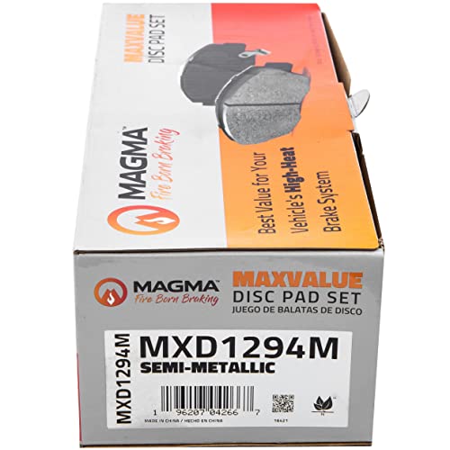 MAGMA MaxValue MXD1294M Semi-Metallic Brake Pads, Front
