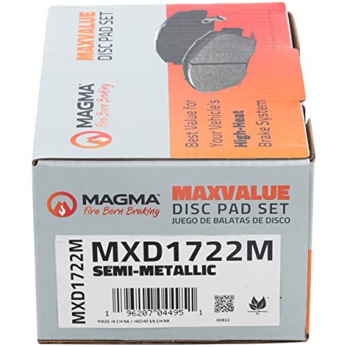 MAGMA MaxValue MXD1722M Semi-Metallic Brake Pads, Rear