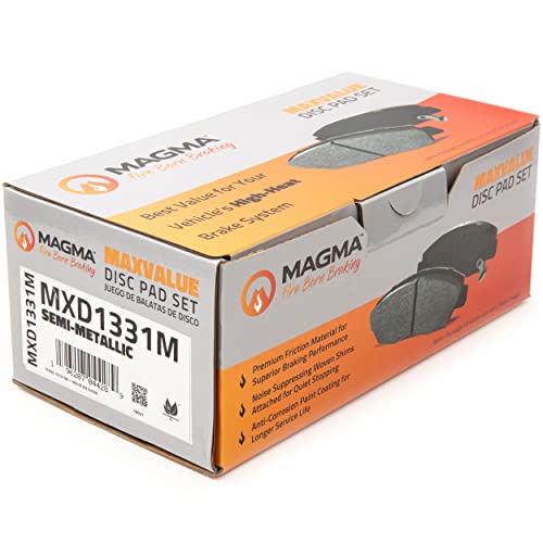 MAGMA MaxValue MXD1331M Semi-Metallic Brake Pads, Front
