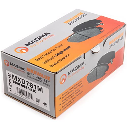 MAGMA MaxValue MXD781M Semi-Metallic Brake Pads, Front