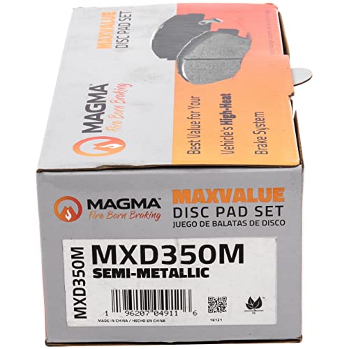 MAGMA MaxValue MXD350M Semi-Metallic Brake Pads, Front
