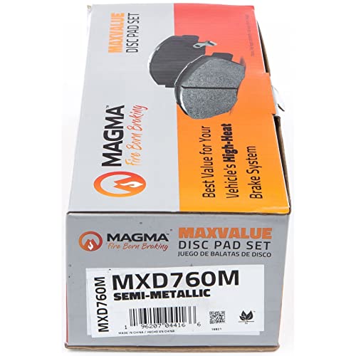 MAGMA MaxValue MXD760M Semi-Metallic Brake Pads, Front