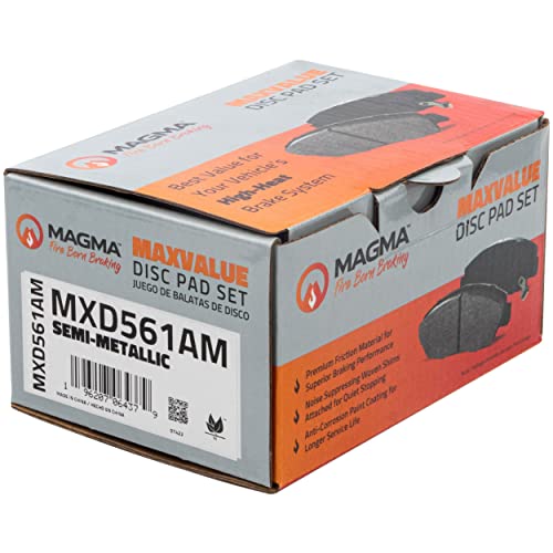 MAGMA MaxValue MXD561AM Semi-Metallic Brake Pads, Front