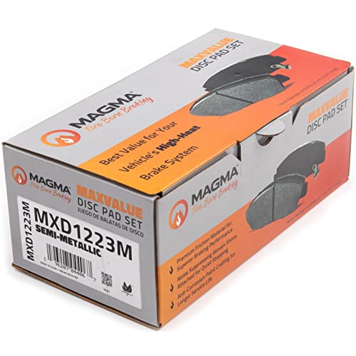 MAGMA MaxValue MXD1223M Semi-Metallic Brake Pads, Front