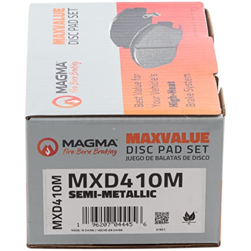 MAGMA MaxValue MXD410M Semi-Metallic Brake Pads, Front