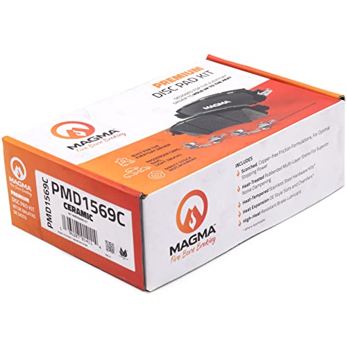 MAGMA Premium PMD1569C Ceramic Brake Pads, Rear