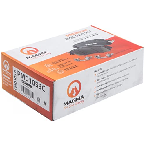 MAGMA Premium PMD1053C Ceramic Brake Pads, Rear