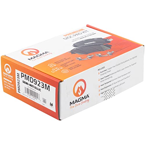 MAGMA Premium PMD923M Semi-Metallic Brake Pads, Front