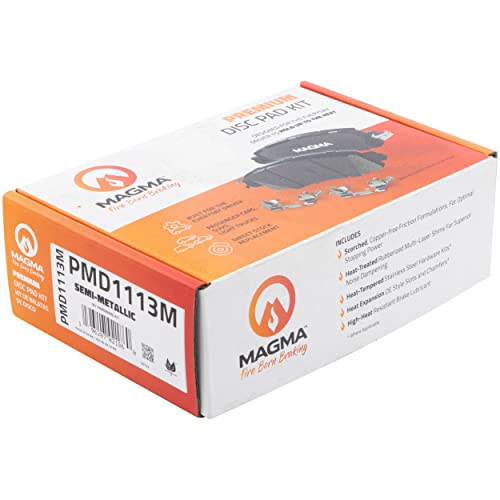 MAGMA Premium PMD1113M Semi-Metallic Brake Pads, Rear