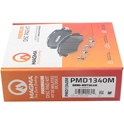 MAGMA Premium PMD1340M Semi-Metallic Brake Pads, Front