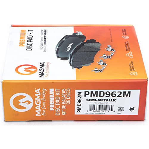 MAGMA Premium PMD962M Semi-Metallic Brake Pads, Front