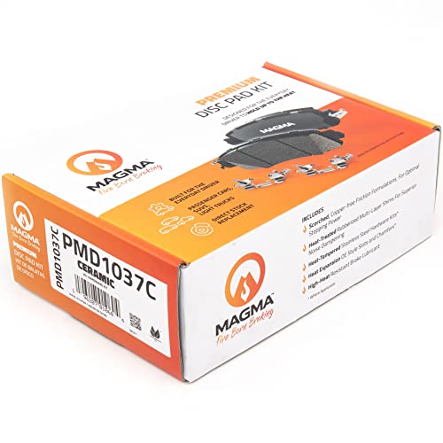 MAGMA Premium PMD1037C Ceramic Brake Pads, Rear