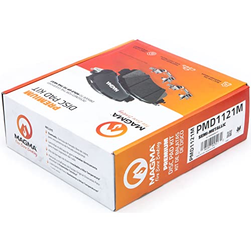 MAGMA Premium PMD1121M Semi-Metallic Brake Pads, Front