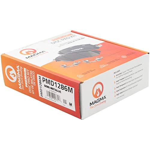 MAGMA Premium PMD1286M Semi-Metallic Brake Pads, Front