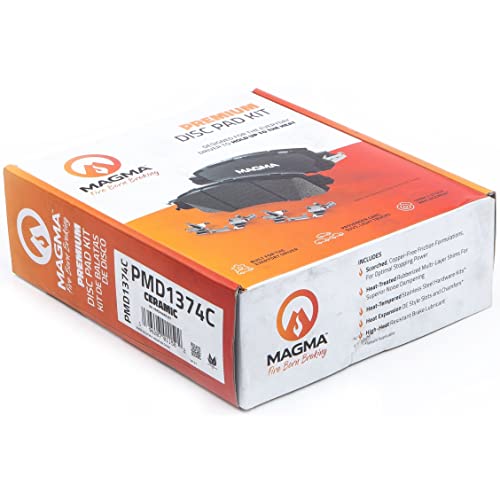 MAGMA Premium PMD1374C Ceramic Brake Pads, Front
