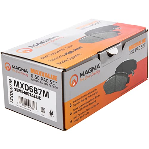 MAGMA MaxValue MXD687M Semi-Metallic Brake Pads, Front