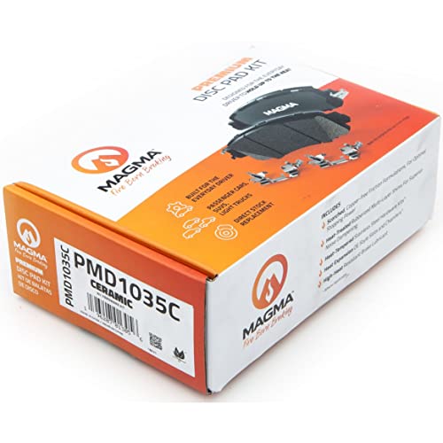 MAGMA Premium PMD1035C Ceramic Brake Pads, Front