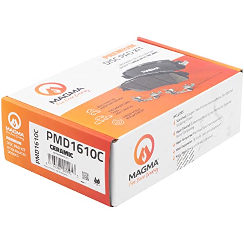 MAGMA Premium PMD1610C Ceramic Brake Pads, Rear