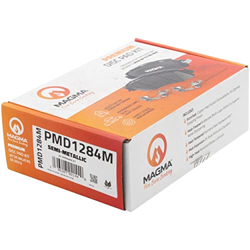MAGMA Premium PMD1284M Semi-Metallic Brake Pads, Rear