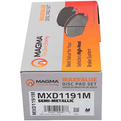 MAGMA MaxValue MXD1191M Semi-Metallic Brake Pads, Front