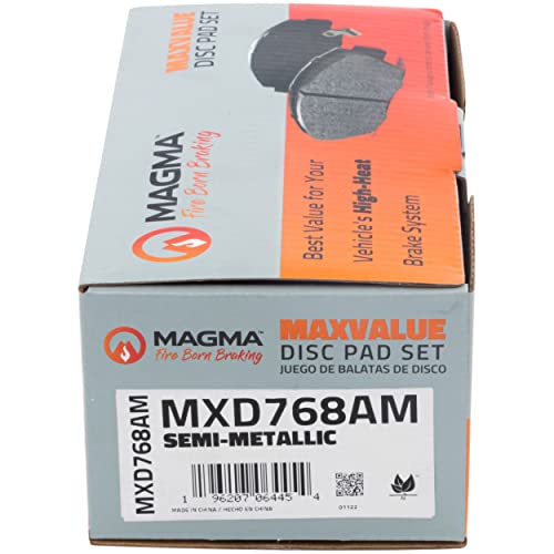MAGMA MaxValue MXD768AM Semi-Metallic Brake Pads, Front