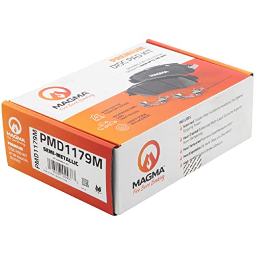 MAGMA Premium PMD1179M Semi-Metallic Brake Pads, Front