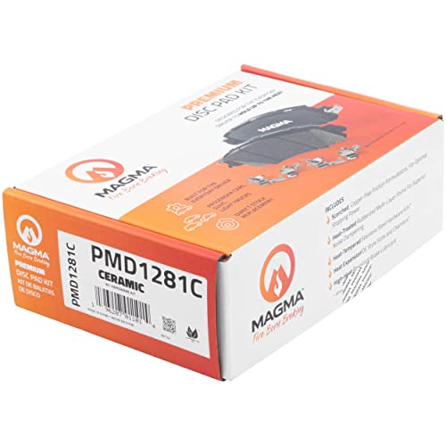 MAGMA Premium PMD1281C Ceramic Brake Pads, Rear