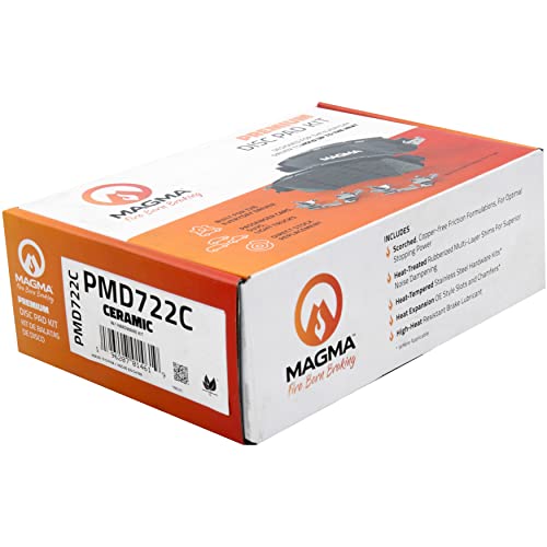 MAGMA Premium PMD722C Ceramic Brake Pads, Front